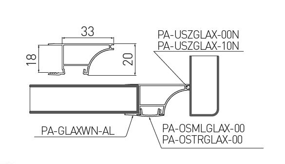 ÚCHYTOVÝ LED profil GLAX